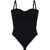 Bottega Veneta Textured Nylon Bustier Bodysuit BLACK