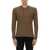 Tom Ford Ribbed "Henley" T-Shirt BROWN