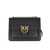 Pinko 'Love One' Black Shoulder Bag With Love Birds Diamond Cut Logo On The Front In Hammered Leather Woman Black