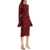 ROTATE Birger Christensen 'Embroidered Floral Mesh Midi Dress With TAWNY PORT