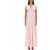 ROTATE Birger Christensen Long Dress With Drape PINK