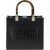 Fendi Sunshine Small Shoulder Bag NERO+ORO SOFT