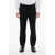 John Richmond Wool Akulin Pants With Rhinestones Side Bands Black