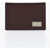 CORNELIANI Grain De Poudre Leather Bifold Card Holder Burgundy