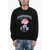 DSQUARED2 Crew Neck Cool Fit D2 Gym Brushed Cotton Sweatshirt Black