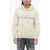 John Richmond Brushed Cotton Hoodie With Embroidered Logo Beige