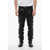 DSQUARED2 Textured Leather Pants With Biker Details Black