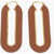 Jil Sander Leather Precious Wildness Hoop Earrings Brown