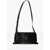 Jil Sander Shearling Empire Shoulder Bag With Adjustable Strap Black