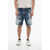 DSQUARED2 Distressed Denim Marine Shorts Blue