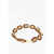 Jil Sander Leather And Brass Precious Wildness Chain Bracelet Brown