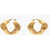 Jil Sander Brass Asymmetric Hoop Earrings Gold