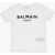 Balmain Crewneck T-Shirt With Logo Print White