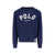 Ralph Lauren Blue Crewneck Sweatshirt With Print On The Front And Pony Detail On The Sleeve In Cotton Blend Man BLUE