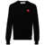 Comme des Garçons Comme Des Garçons Play Sweater Red Emblem Knit Clothing 1 BLACK