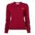 Comme des Garçons Comme Des Garçons Play Ladies Knit Pullover Clothing D BURGUNDY