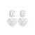 Self-Portrait Self-Portrait Crystal Heart Tiered Earrings Accessories SILVER