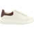 Alexander McQueen Leather Sneaker OFF WHITE/BORDEAUX