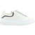 Alexander McQueen Leather Sneakers WHITE/NAVY