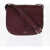 A.P.C. Solid Color Leather Betty Crossbody Bag Burgundy