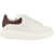 Alexander McQueen Leather Sneakers OFF WHITE/BORDEAUX