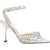 MACH & MACH Double Bow Pumps with rhinestones TRANSPARENT IN SILVER