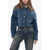 Isabel Marant Etoile Denims Cropped Jacket With Delavé Motif Blue