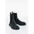 Jil Sander Leather Chelsea Booties With Chunky Sole Green