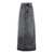 Icon Denim Blue High Waist Long Skirt With Logo Patch On The Rear And Logo Detail On The Rear In Denim Woman Black