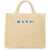 Marni Raffia Effect Fabric Small Tote Bag BEIGE