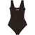 Jil Sander One Piece Swimsuit With Logo BROWN