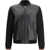 Gucci Leather bomber Jacket BLACK/GREEN/RED