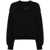 Alexander Wang Alexander Wang Essential Terry Crew Sweatshirt W/ Puff Paint Logo Clothing 001 BLACK