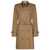 Burberry Burberry Vintage Check Motiv Cotton Trench Coat Beige