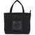 MAISON KITSUNÉ Borsa Tote In Poliammide Nera Media Con Ricamo Volpe BLACK