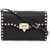 Valentino Garavani Small Black Leather Shoulder Bag With Golden Studs NERO