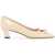 Valentino Garavani Butter White Crocodile Effect Leather Pumps With Medium Heel BUTTER WHITE