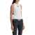 Diesel Black Sleeveless Top In Viscose With Embroidered Logo WHITE