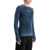 Diesel Blue Peacoat Vertical Ribbed Cotton Sweater PEACOAT BLUE