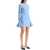 ROTATE Birger Christensen Skyway Blue Floral Mini Dress In Recycled Polyester SKYWAY (BLUE)