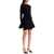 ROTATE Birger Christensen Black Viscose Mini Dress With Cutout On The Back And Ribbed Knit BLACK