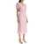 ROTATE Birger Christensen Pink Lace Midi Dress With Puff Sleeves FAIRY TALE