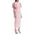 ROTATE Birger Christensen Pink Floral Midi Dress With Puff Sleeves In Mixed Materials FAIRY TALE