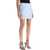 ROTATE Birger Christensen Light Blue Cotton Mini Skirt With 3D Floral Embroidery SKYWAY (BLUE)