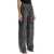 ROTATE Birger Christensen Black Organic Cotton Wide Leg Pants With Lace BLACK