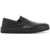 MARSÈLL Minimalist Black Calfskin Slip-On Slippers With Rubber Sole NERO