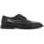 MARSÈLL Black Calf Leather Derby Shoes With Glossy Finish NERO