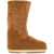 Moon Boot High Suede Boots In Cognac With Wedge Embroidery COGNAC