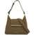 STRATHBERRY Khaki Leather Hobo Bag With Adjustable Strap KHAKI