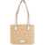 STRATHBERRY Large Vanilla Raffia Basket Bag With Leather Finishes VANILLA